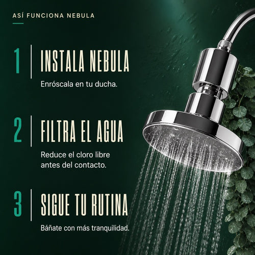 Ducha Purificadora de Alta Presión - Elimina Cloro y Metales Pesados