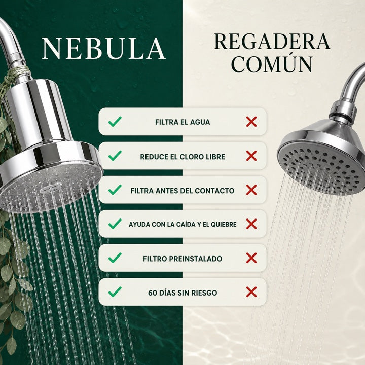 Ducha Purificadora de Alta Presión - Elimina Cloro y Metales Pesados